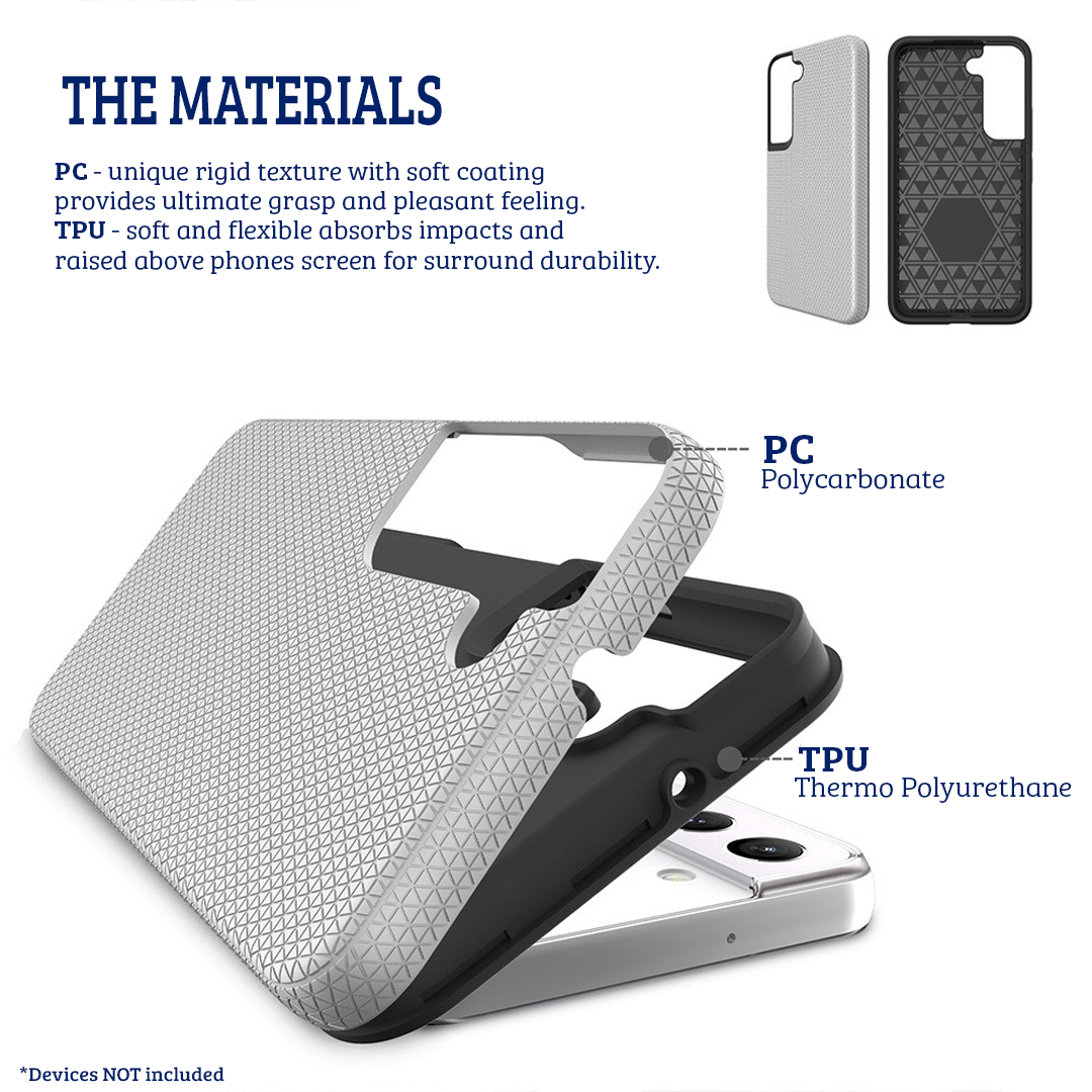 Samsung Galaxy S23 Plus Compatible Case Cover With Shockproof Rugged Design - Silver