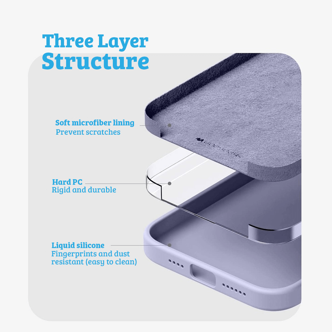 iPhone 16 Plus Soft Silicone Case Cover: Durable, Shock-Proof, Drop-Proof, Smooth Silky Exterior - Purple