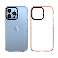 Thumbnail for iPhone 14 Plus Compatible Case Cover With Shockproof Transparent Candy Color - Black