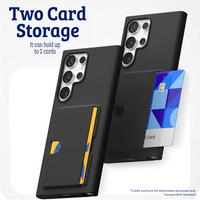 Thumbnail for Samsung Galaxy S24 Ultra Compatible Case Cover With Rail 2 Card - Transparent