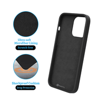 Thumbnail for iPhone 14 Pro Compatible Case Cover With Liquid Silicone - Black