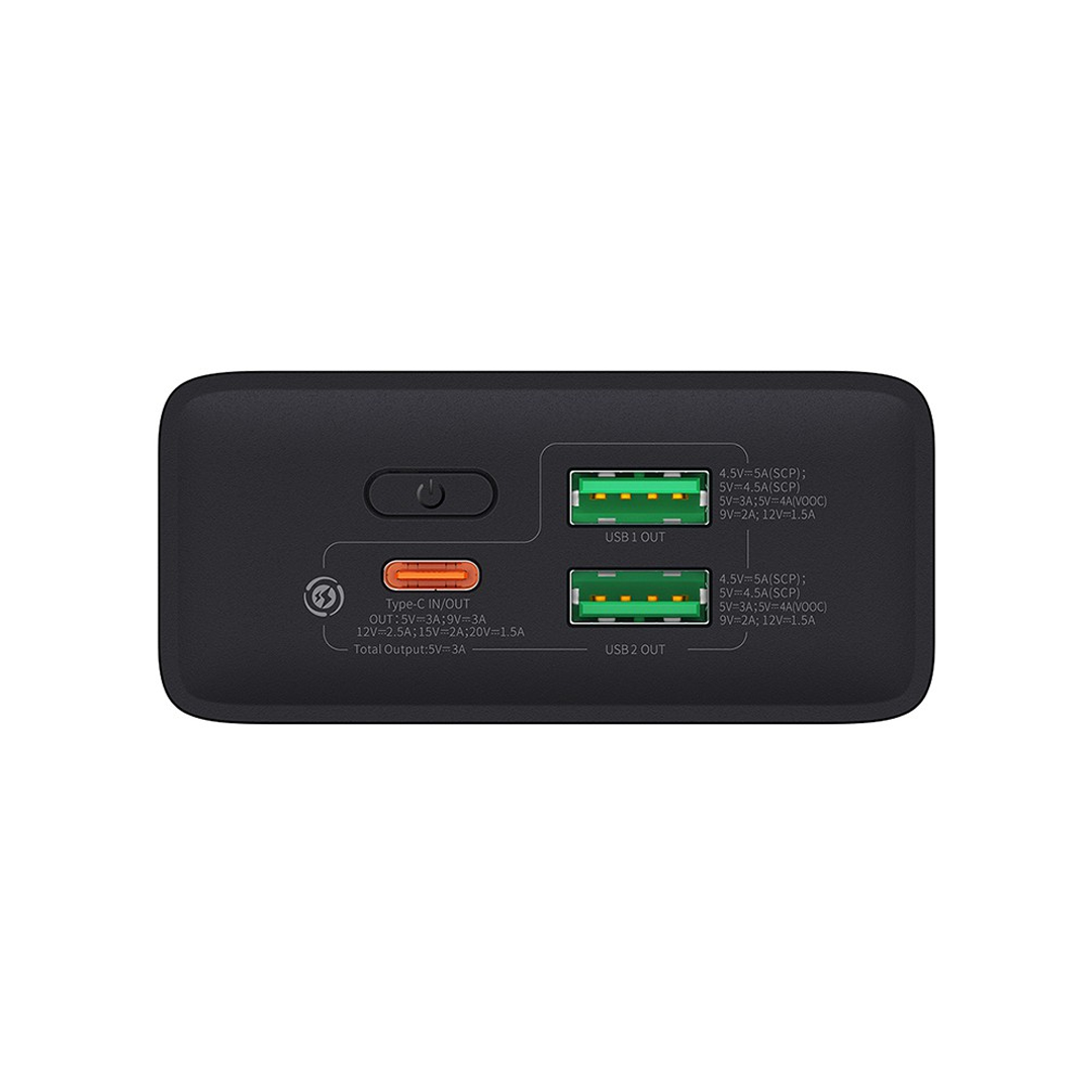 Digital Display Fast Charge Power Bank 20000mAh 30W (VOOC Edition)-Black