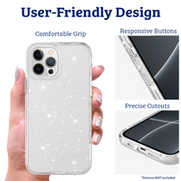 Thumbnail for iPhone 12 Mini Compatible Case Cover With Ultimake Glitter Shockproof - Transparent