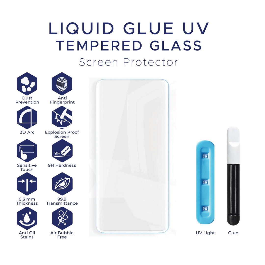 Advanced UV Liquid Glue 9H Tempered Glass Screen Protector for OnePlus 8 - Ultimate Guard, Screen Armor, Bubble-Free Installation