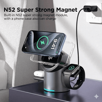 Thumbnail for 3 in 1 Wireless Charging Station with MagSafe Compatibility – Fast Charging Dock for iPhone, Apple Watch & AirPods