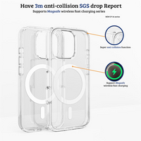 Thumbnail for iPhone 16 Plus Transparent Shockproof Case Cover: Tough Protection, Scratch-Resistant And MagSafe Compatible - Shiny Clear