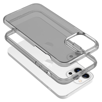 Thumbnail for iPhone 15 Pro Clear Shockproof Case Cover with Drop Protection - Tough Build, Scratch Resistant, Wireless Charging Compatible - Clear Black