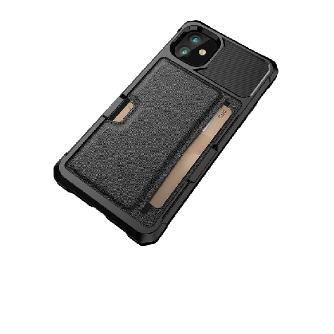 Card Slot Case with Magnetic Anti-Fall Protection - Fit for iPhone 12 mini