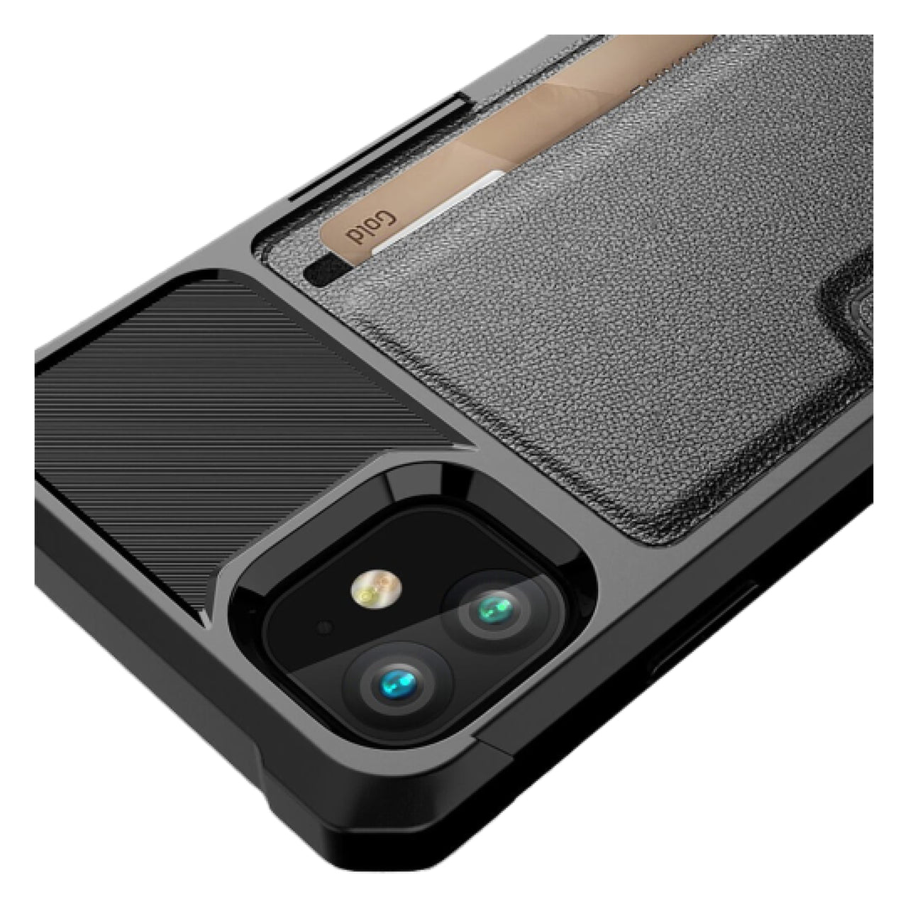Card Slot Case with Magnetic Anti-Fall Protection - Fit for 12 Pro Max (6.7'')