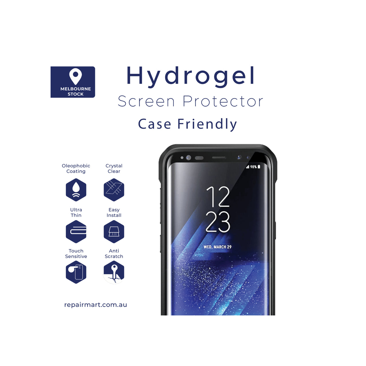 Vivo X70 Compatible Premium Hydrogel Screen Protector With Full Coverage Ultra HD