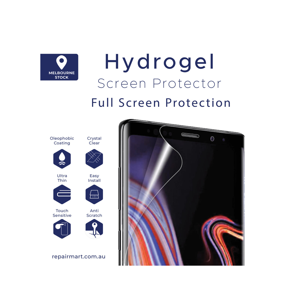 Vivo X70 Compatible Premium Hydrogel Screen Protector With Full Coverage Ultra HD