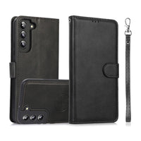 Thumbnail for Leather Flip Wallet Case Cover: Compatible With Samsung Galaxy S22
