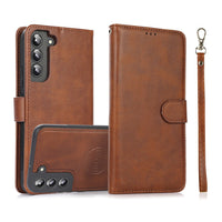 Thumbnail for Leather Flip Wallet Case Cover - Compatible with Samsung Galaxy S22 Ultra
