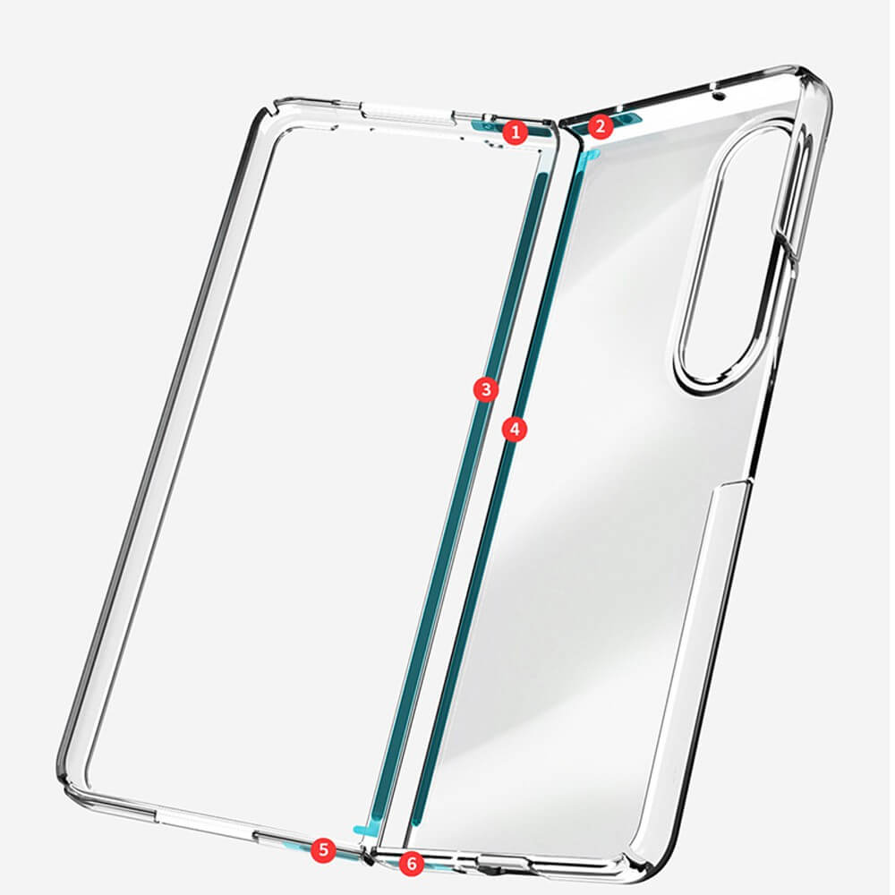 Clear Hard Case - Compatible with Samsung Galaxy Z Fold 4 5G