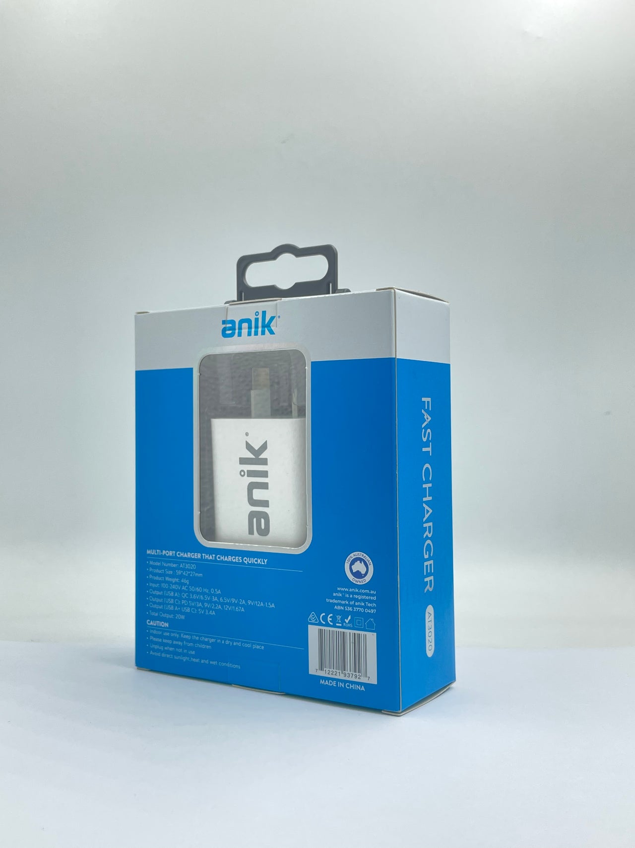 Anik 20W PD USB C Wall Charger Dual Port Fast Quick QC 3.0 Power Adapter
