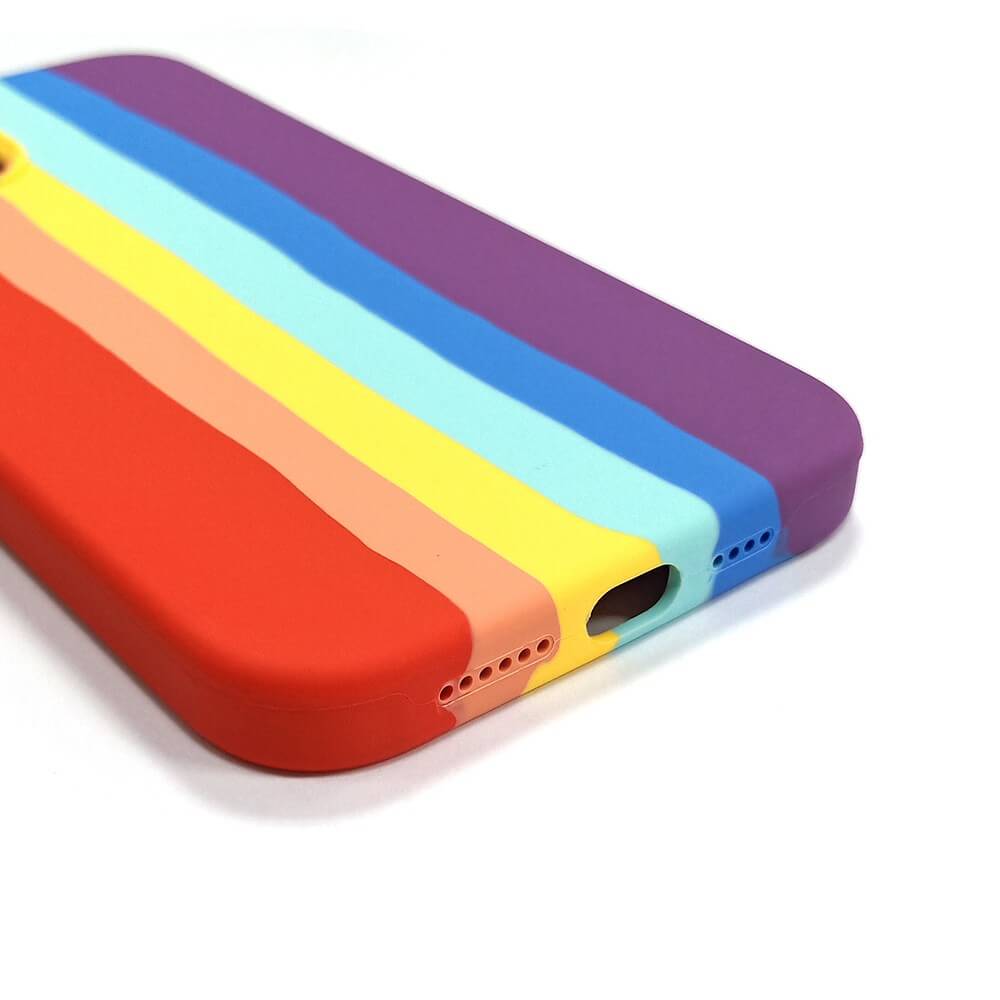 The Rainbow Liquid Silicone Case Cover designed to be fit for iPhone 13 Pro Max