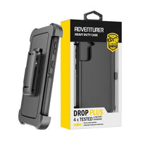 Thumbnail for Robot Armor Shockproof Hard Plastic Case with Belt Clip for Samsung Galaxy S23 Ultra - Black