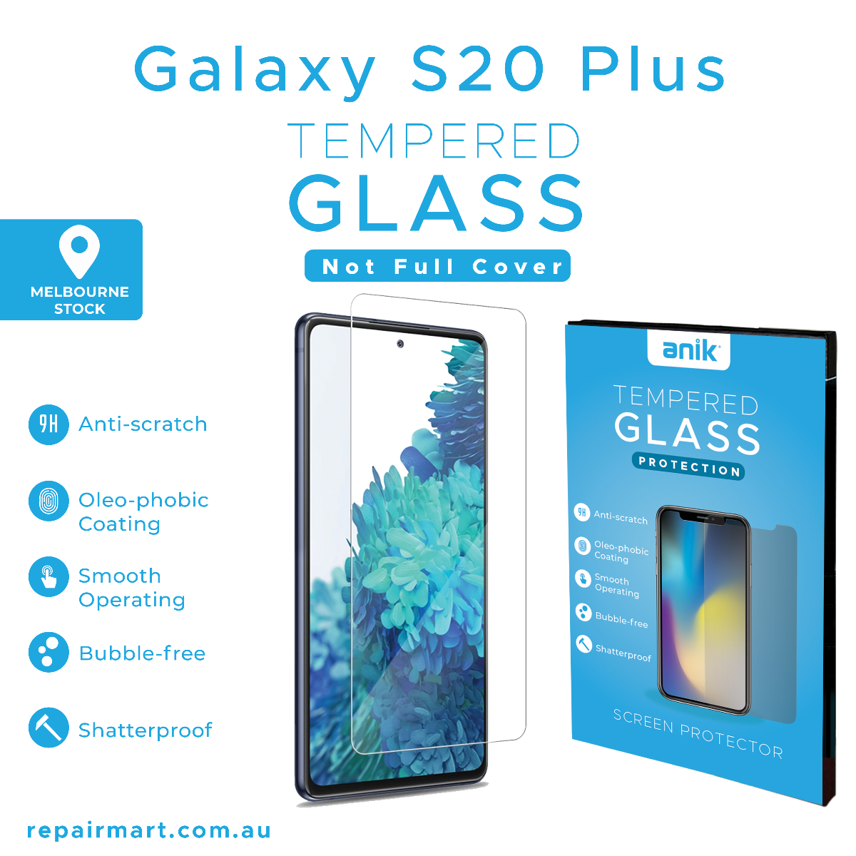 Tempered Glass Screen Protector for Samsung Galaxy S20 Plus