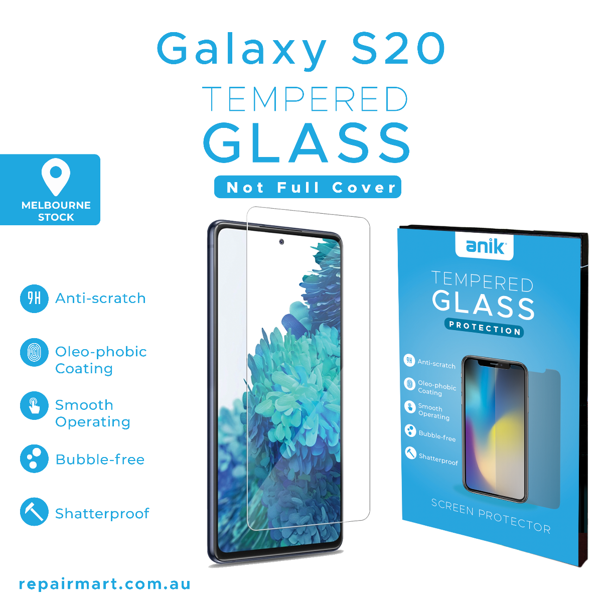 Tempered Glass Screen Protector for Samsung Galaxy S20